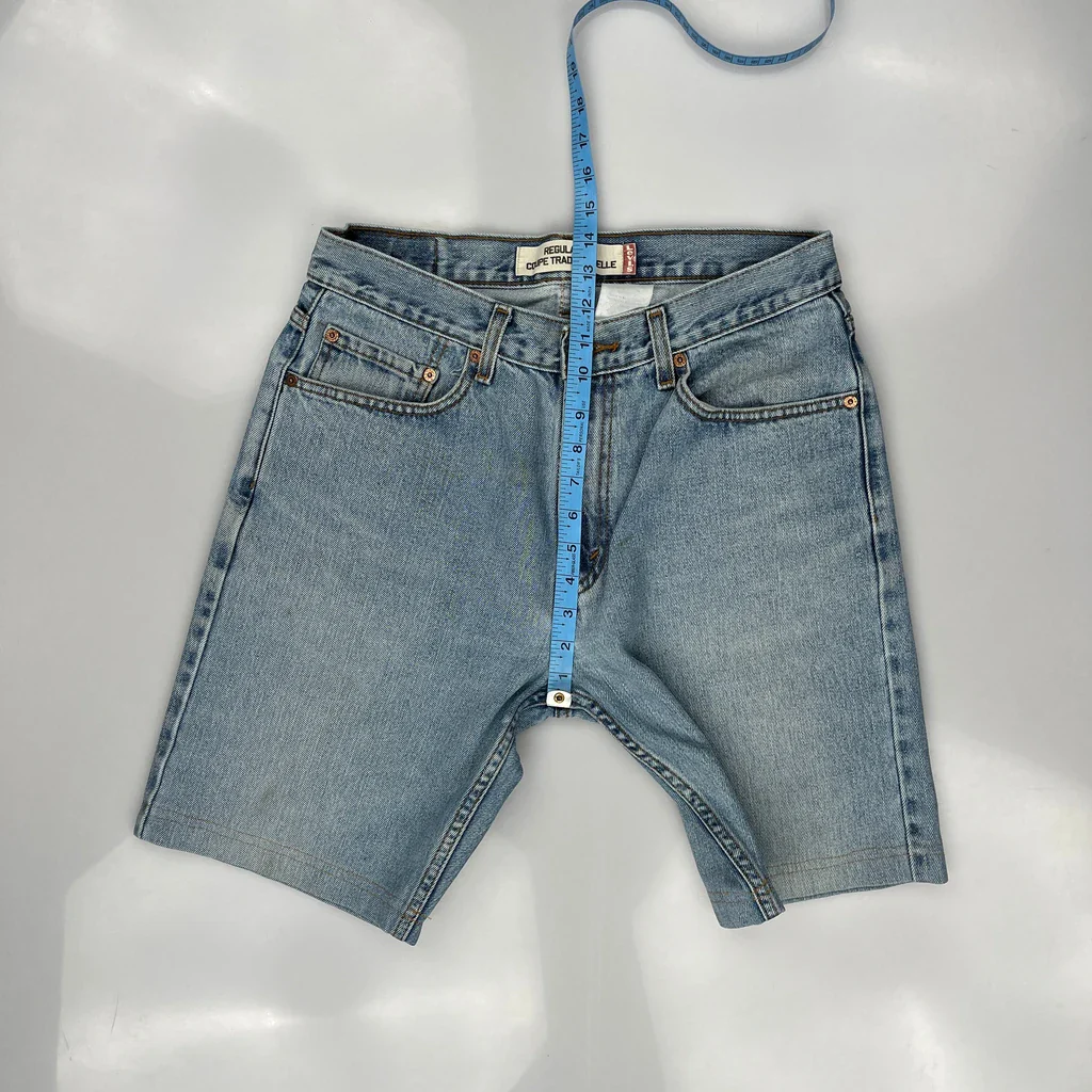 Levis Denim Shorts - 31W 10L Light Wash Denim - Image 4
