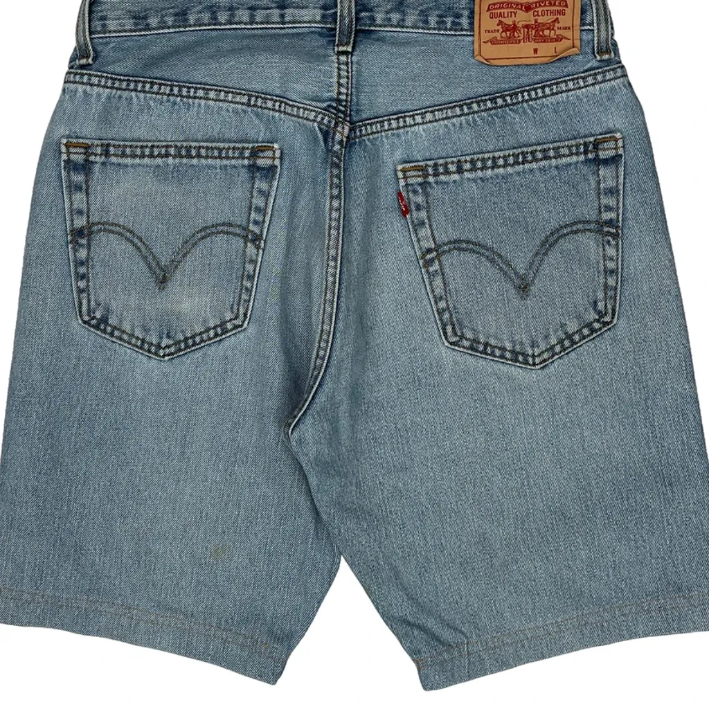 Levis Denim Shorts - 31W 10L Light Wash Denim - Image 8