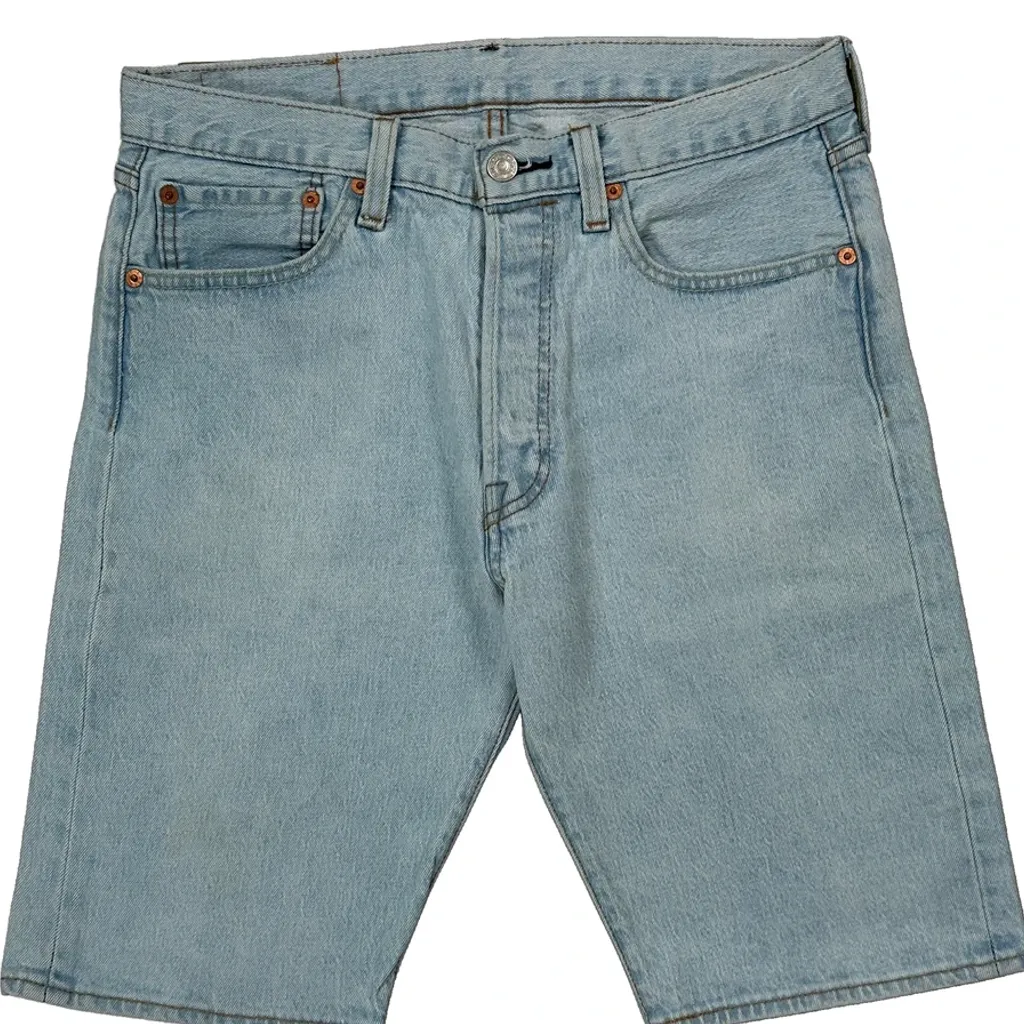 Levis Denim Shorts - 31W 10L Light Wash Denim - Image 10