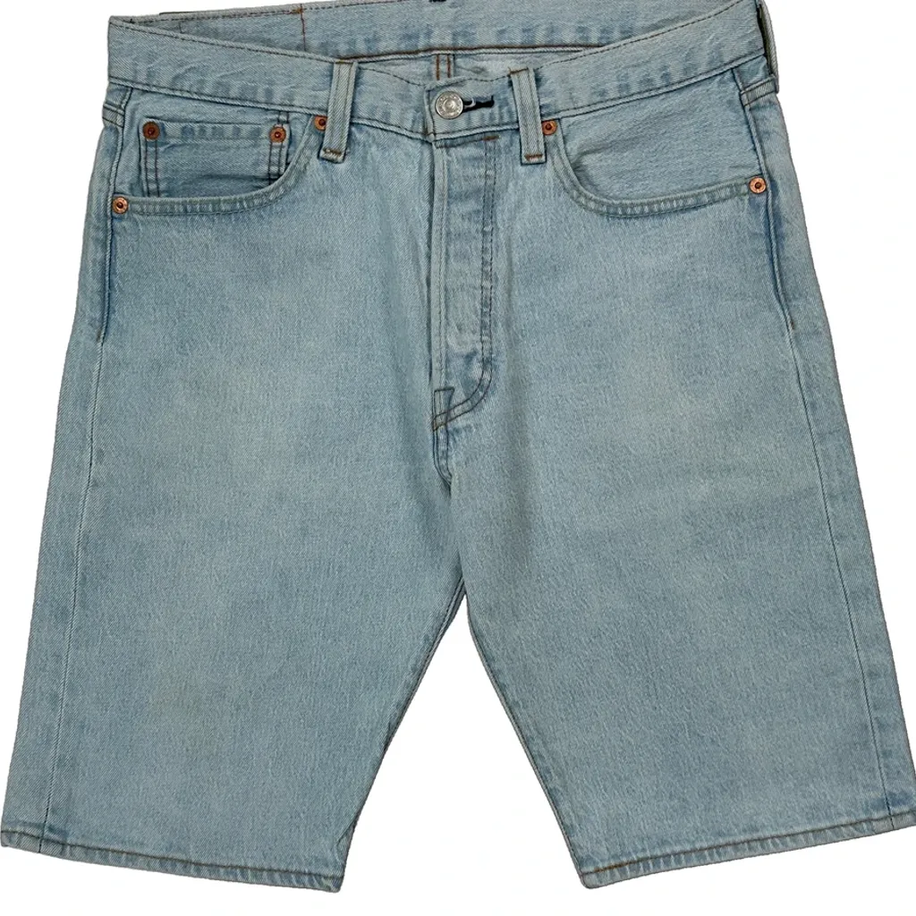 Levis Denim Shorts - 31W 10L Light Wash Denim - Image 9