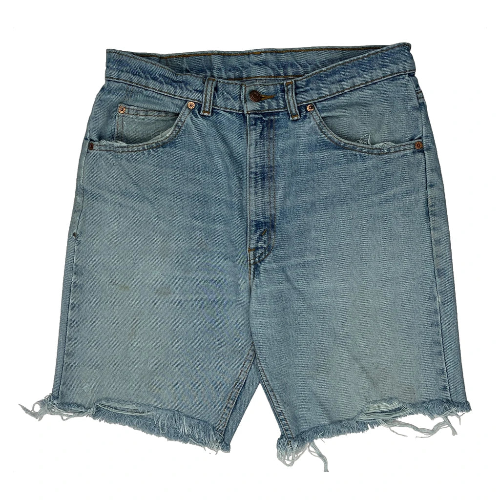 Levis Denim Shorts - 32W 10L Light Wash Denim - Image 2