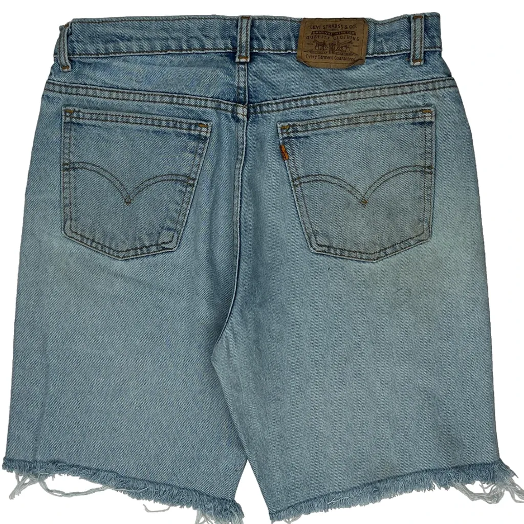 Levis Denim Shorts - 32W 10L Light Wash Denim - Image 7