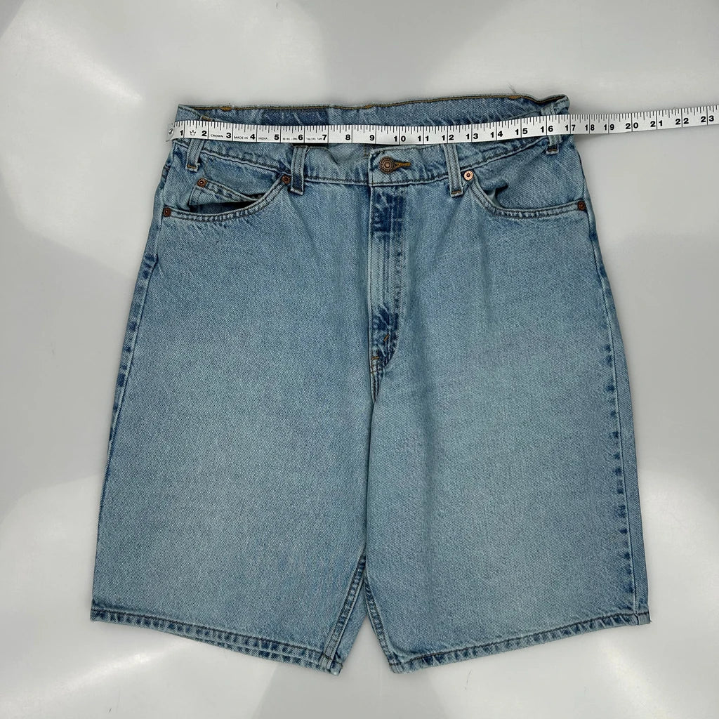 Levis Baggy Denim Shorts - 33W 9L Light Wash Denim - Image 3