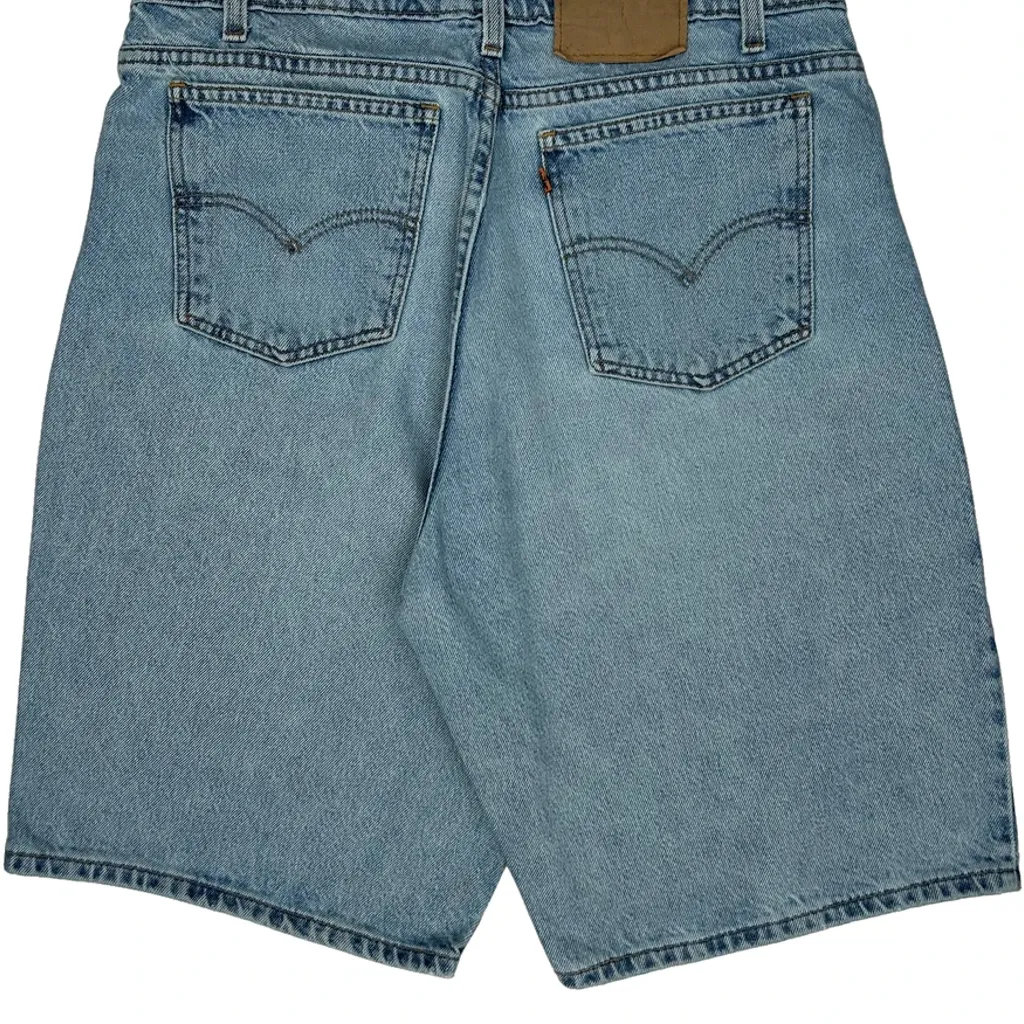 Levis Baggy Denim Shorts - 33W 9L Light Wash Denim - Image 7