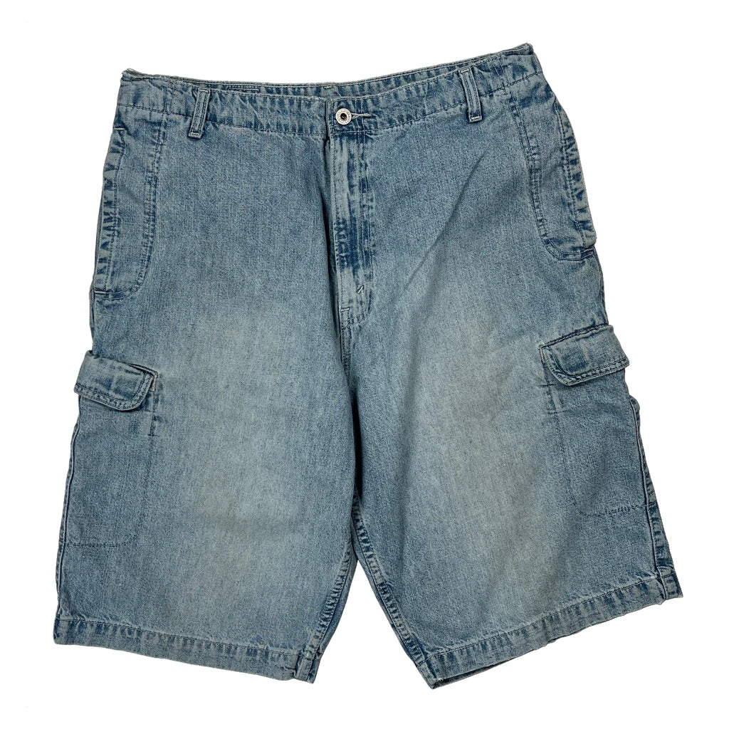 Levis Denim Shorts - 33W 11L Light Wash Denim - Image 2