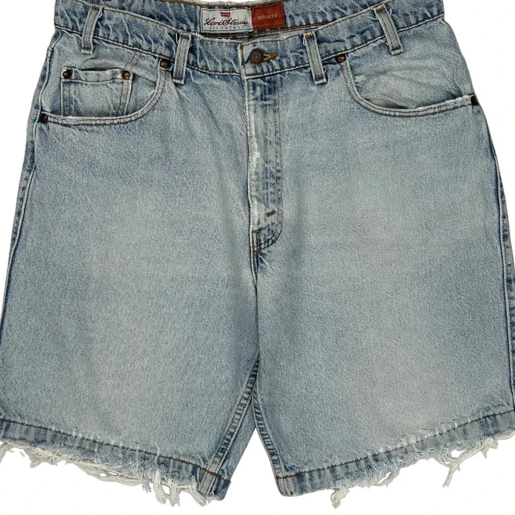 Levis Denim Shorts - 34W 10L Light Wash Denim - Image 10