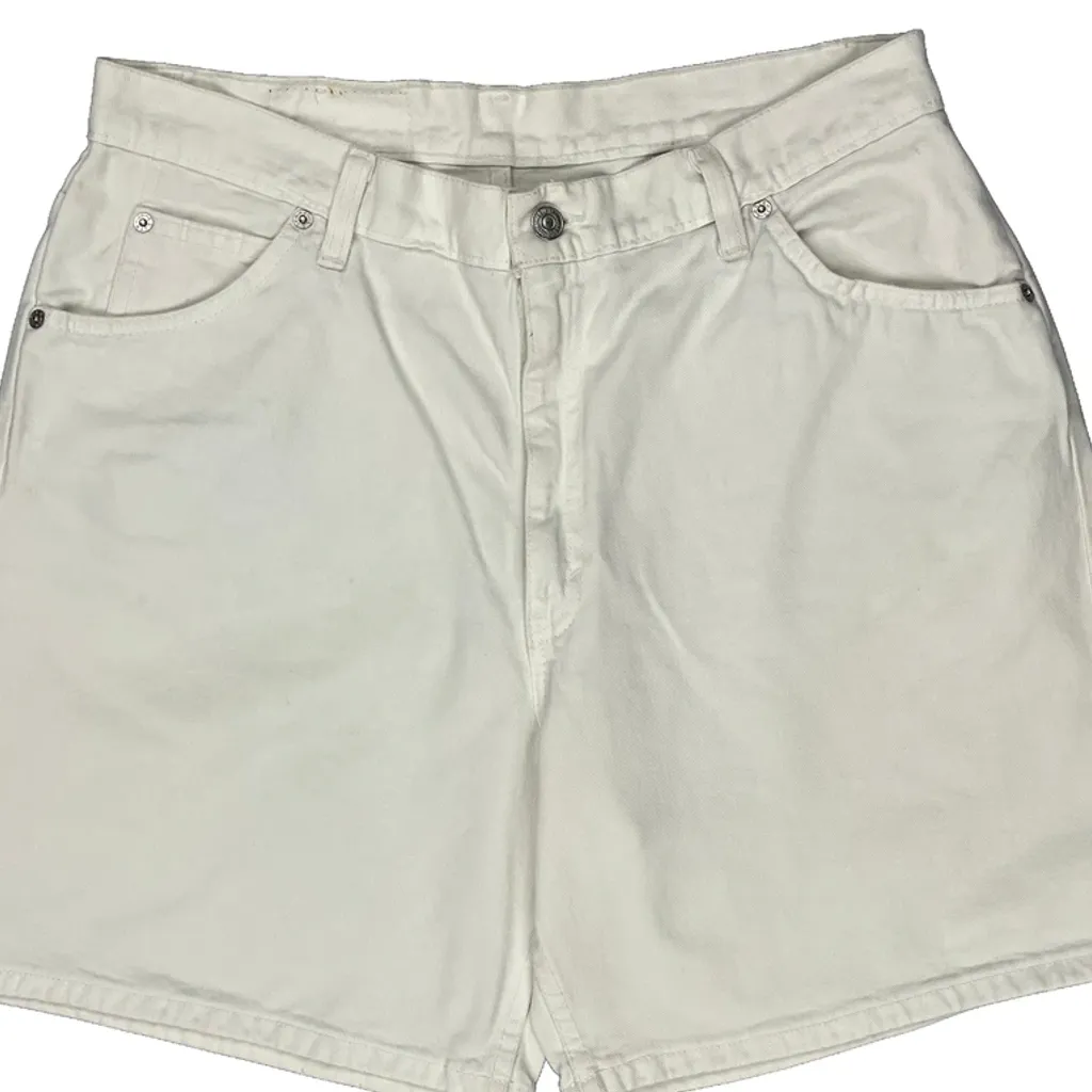 Levis Denim Shorts - 32W 8L White Cotton - Image 8