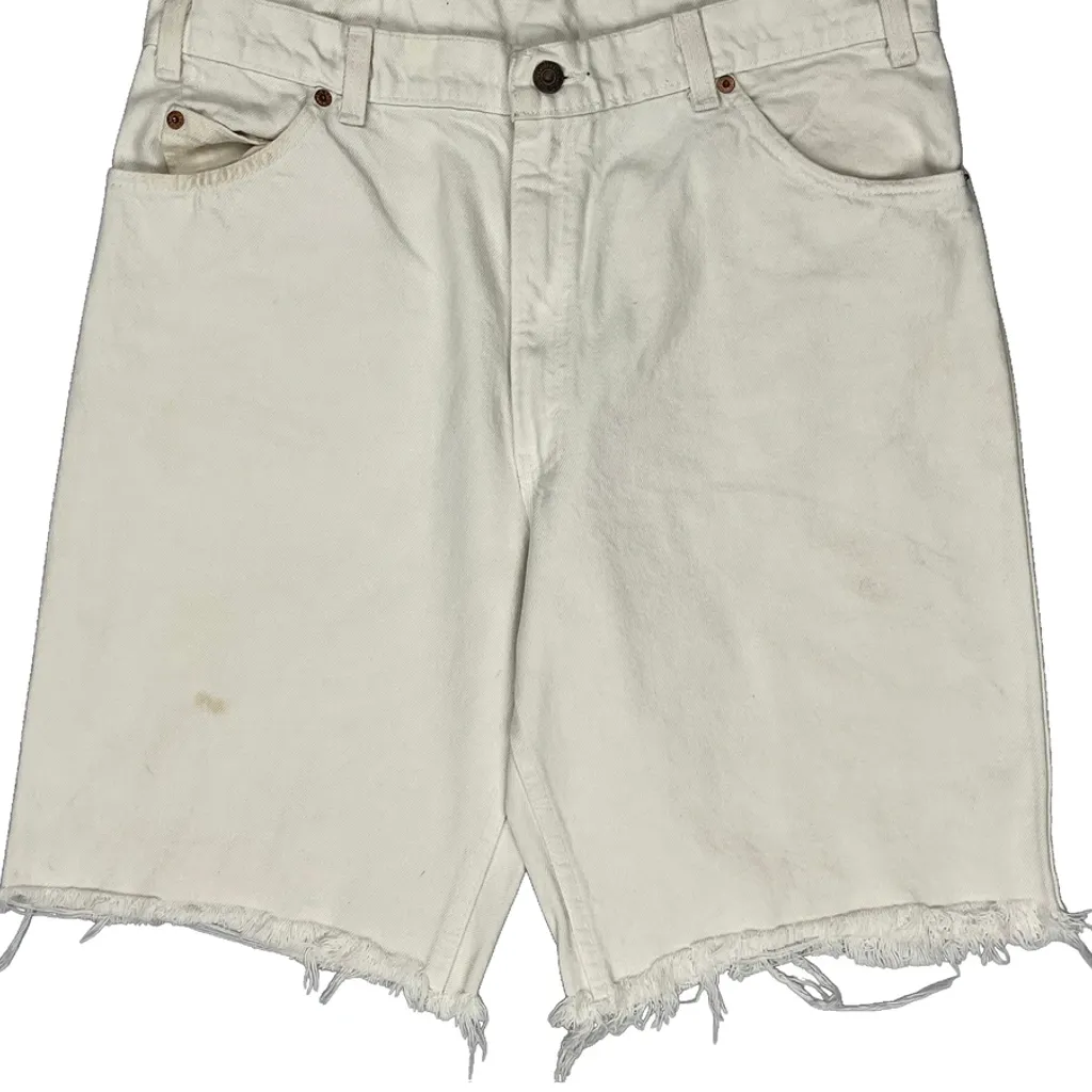 Levis Denim Shorts - 32W 9L White Cotton - Image 8