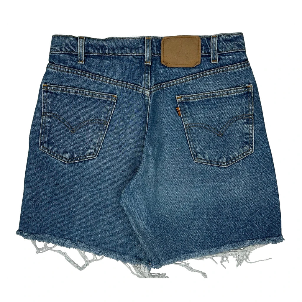 Levis Cut Off Denim Shorts - 31W UK 12 Blue Denim