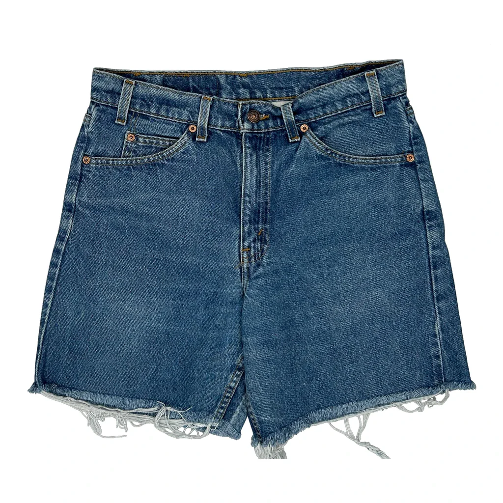Levis Cut Off Denim Shorts - 31W UK 12 Blue Denim - Image 2