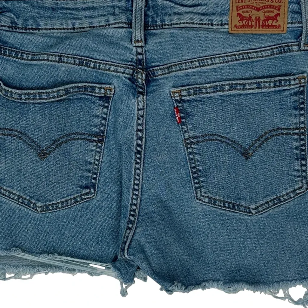 Levis Mini Denim Shorts - 31W UK 10 Blue Denim - Image 7