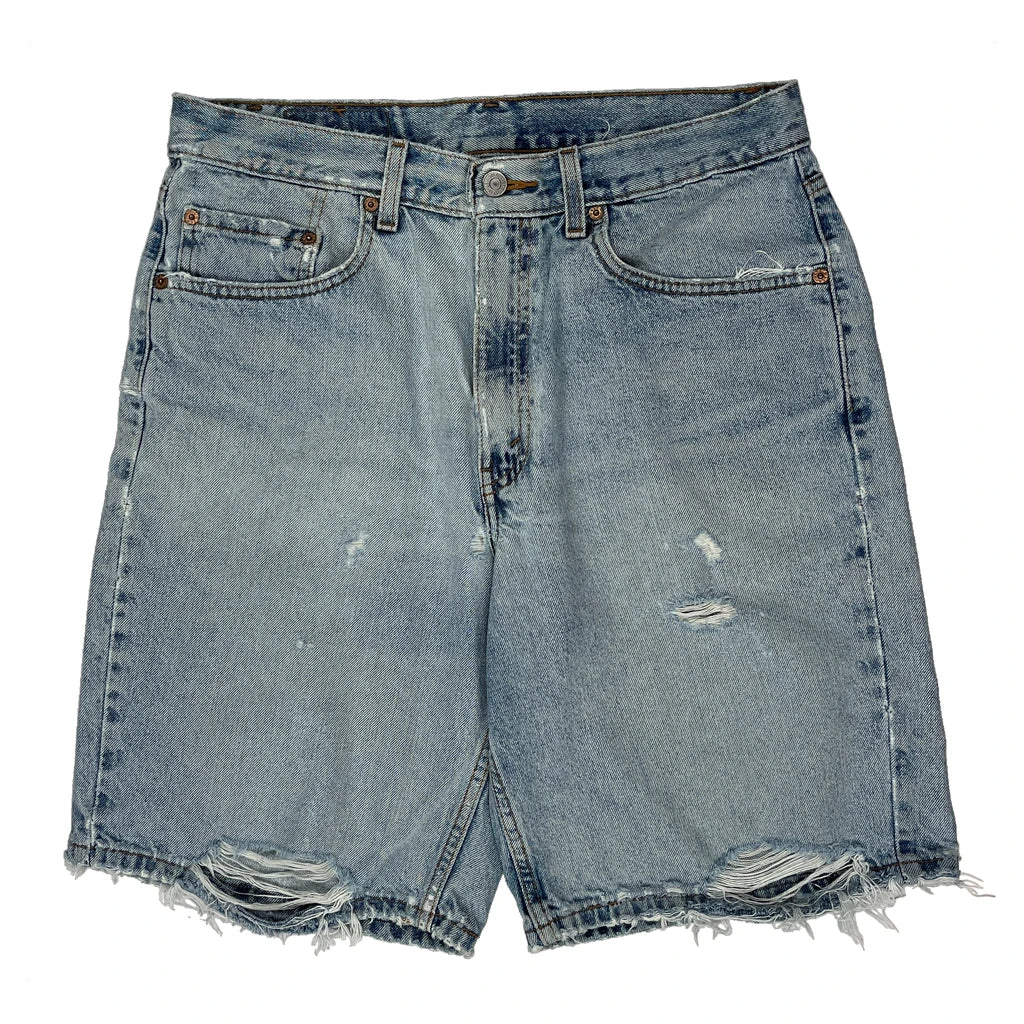 Levis Denim Shorts - 32W UK 14 Light Wash Denim - Image 2