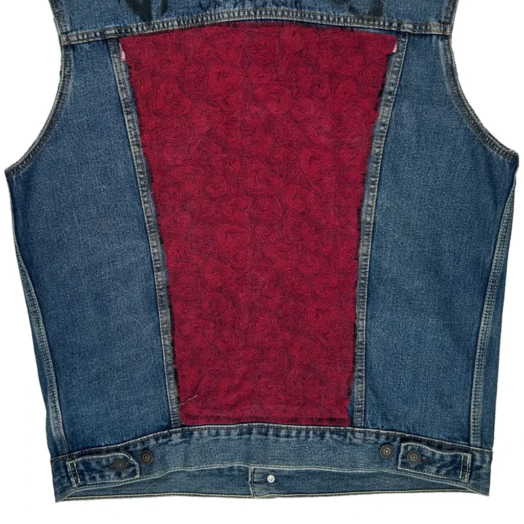 Levis Graphic Denim Vest - XL Blue Denim - Image 6