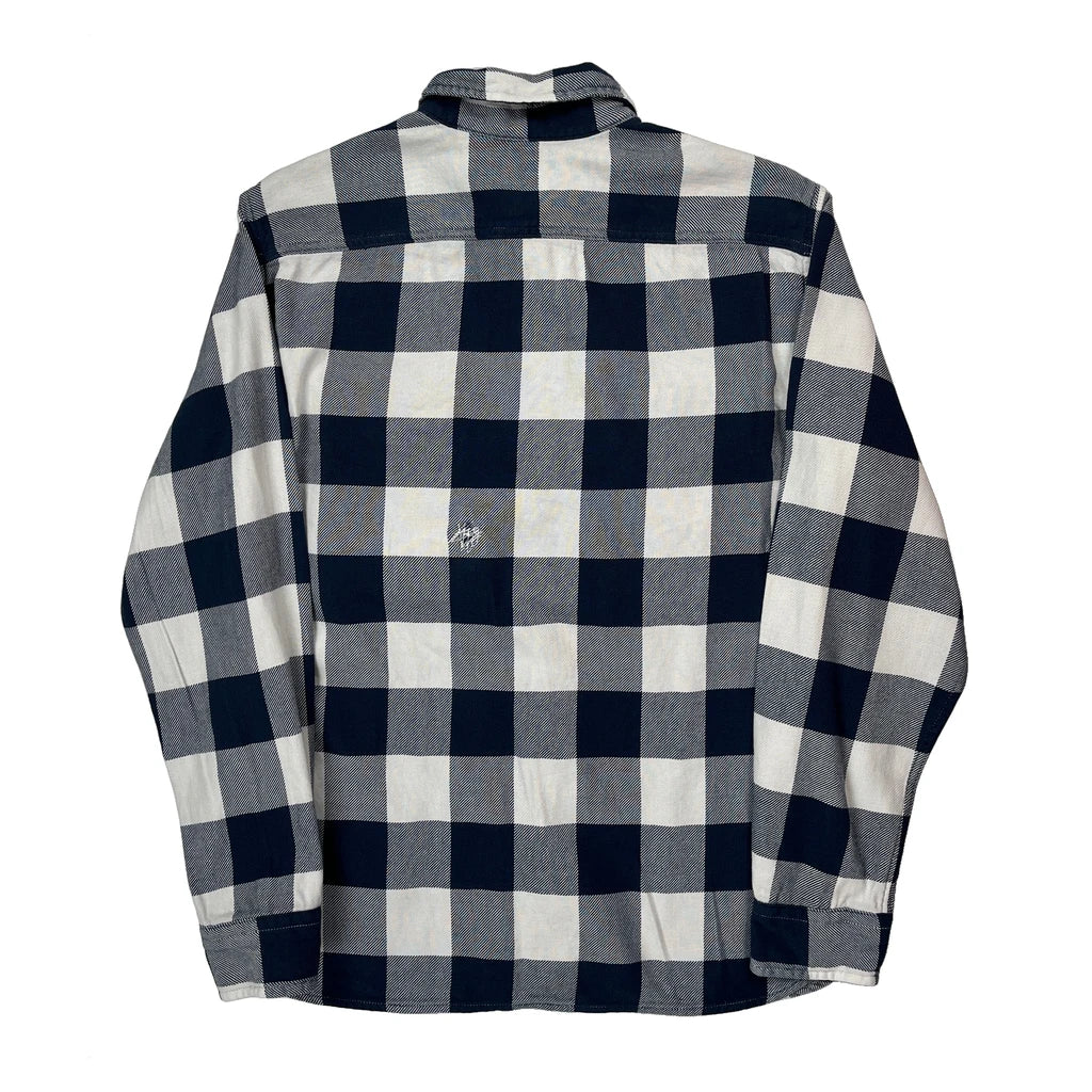 Levis Checked Flannel Shirt - Large Black & White Cotton - Image 2