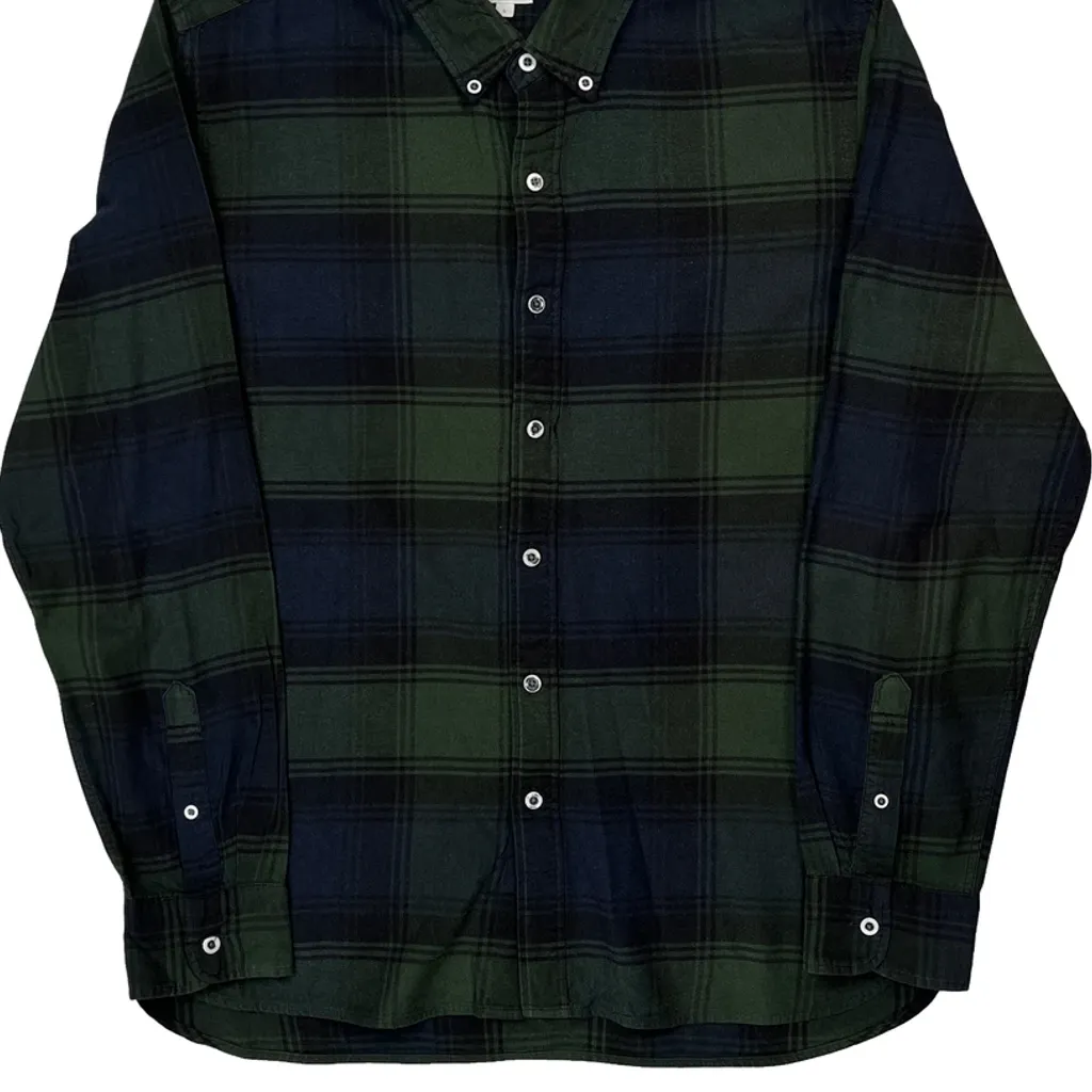 Levis Checked Flannel Shirt - Large Blue Cotton - Image 4