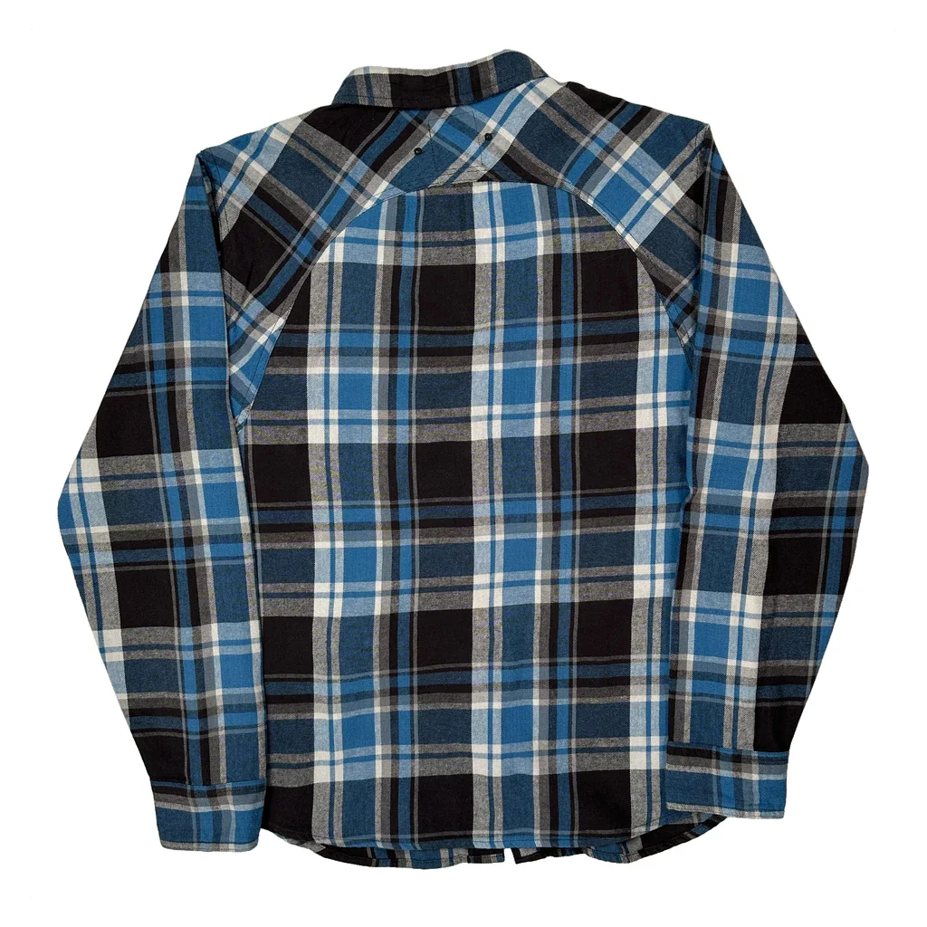 Levis Checked Flannel Shirt - Large Blue Cotton - Image 2