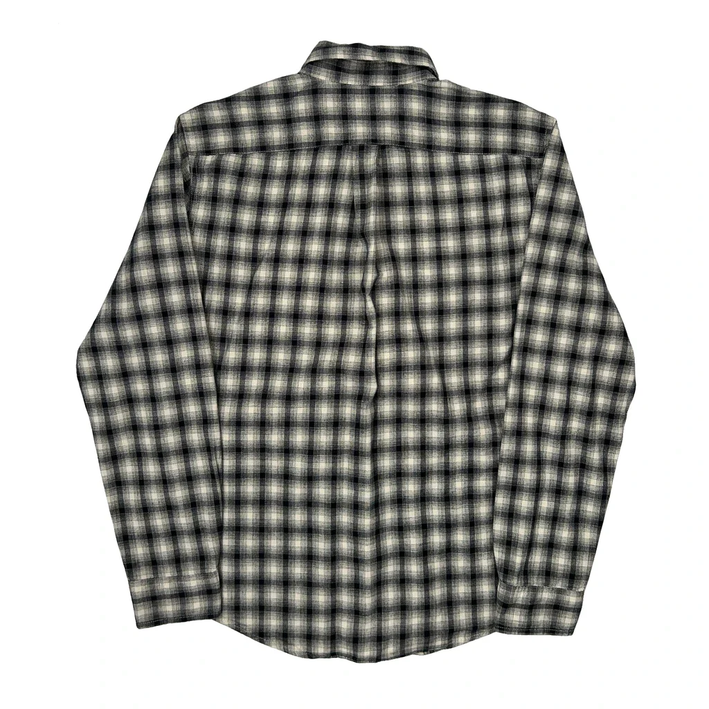 Levis Checked Flannel Shirt - Large Gray Cotton - Image 2