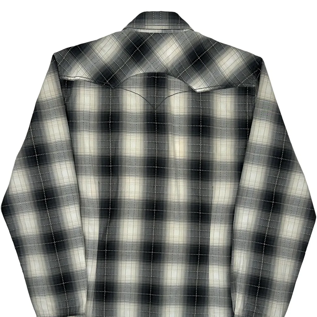Levis Checked Flannel Shirt - Medium Gray Cotton - Image 8