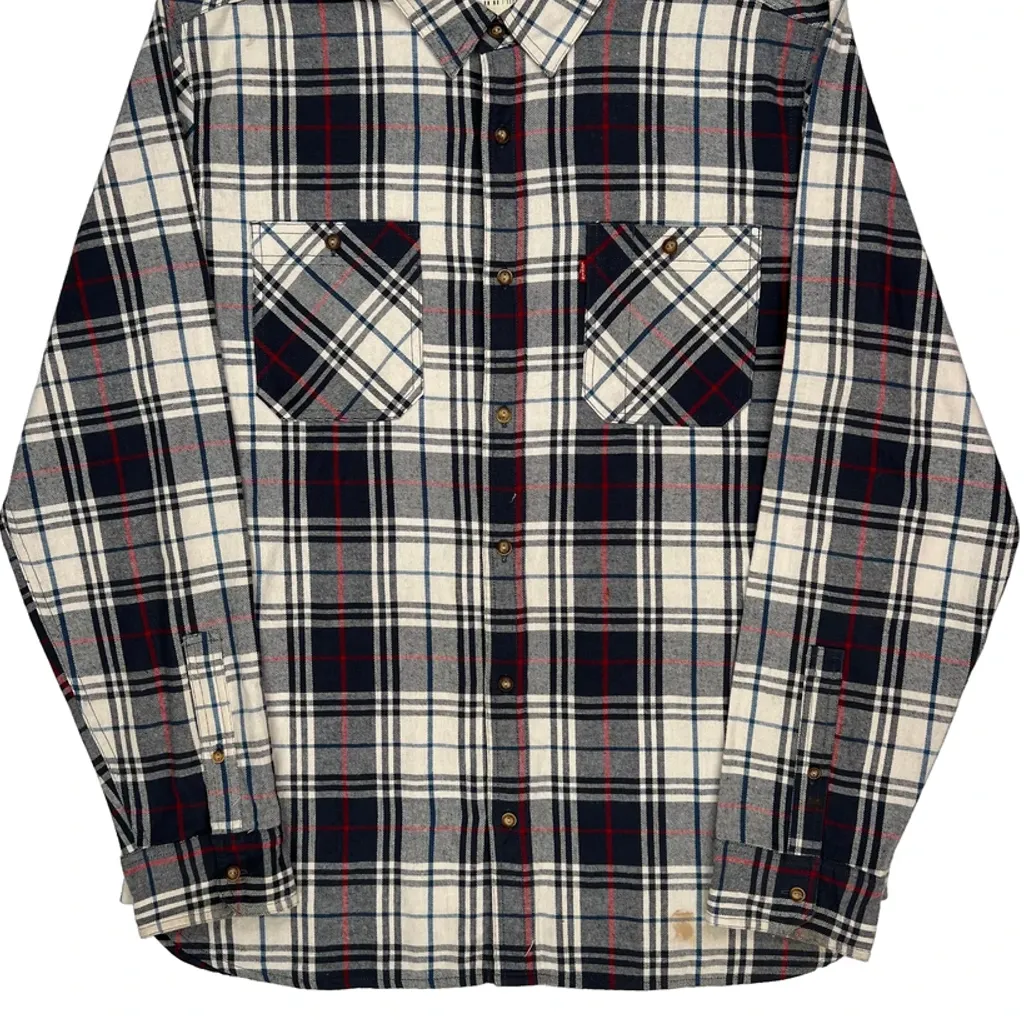 Levis Checked Flannel Shirt - Large Multicoloured Cotton - Image 4