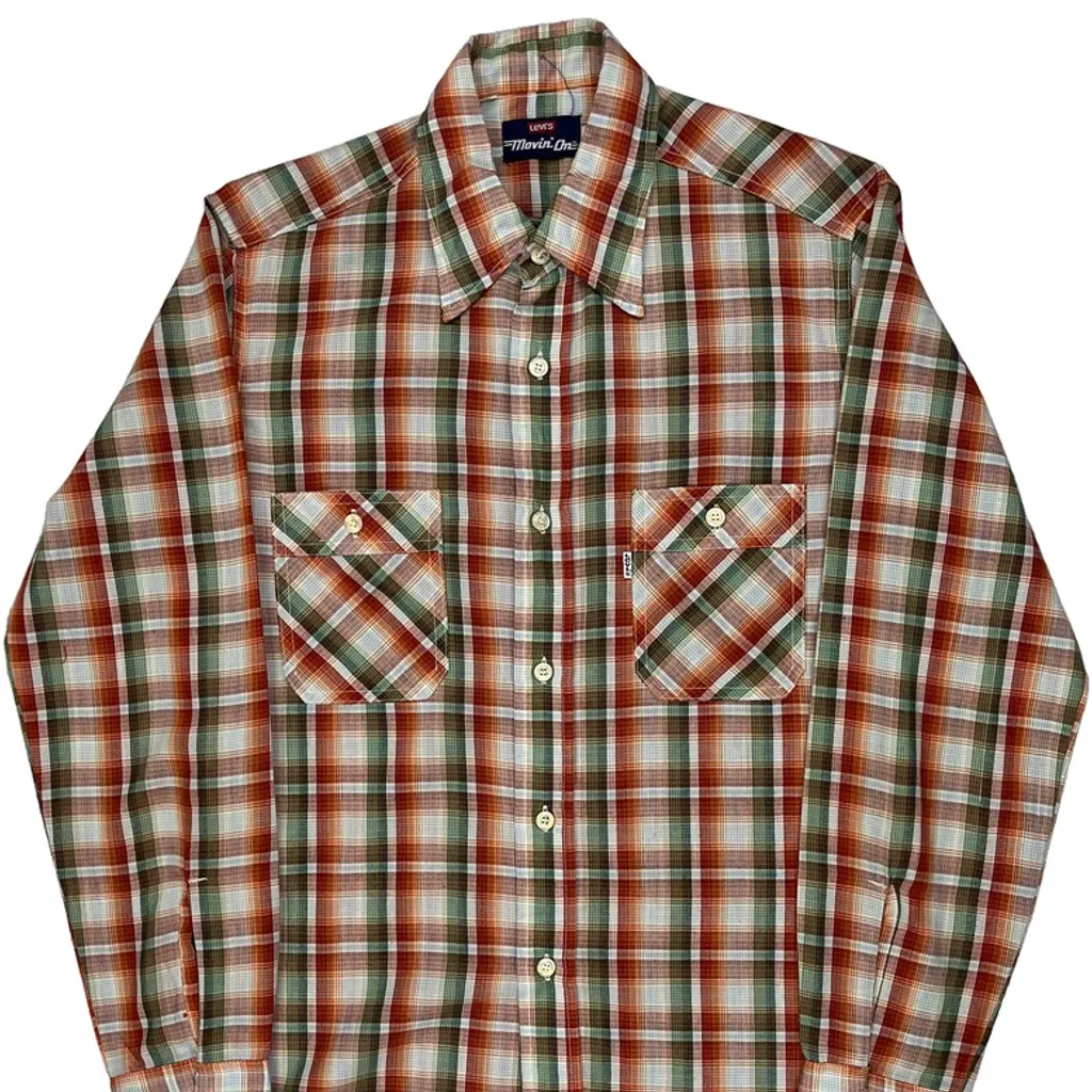 Levis Checked Flannel Shirt - Medium Multicoloured Cotton - Image 4