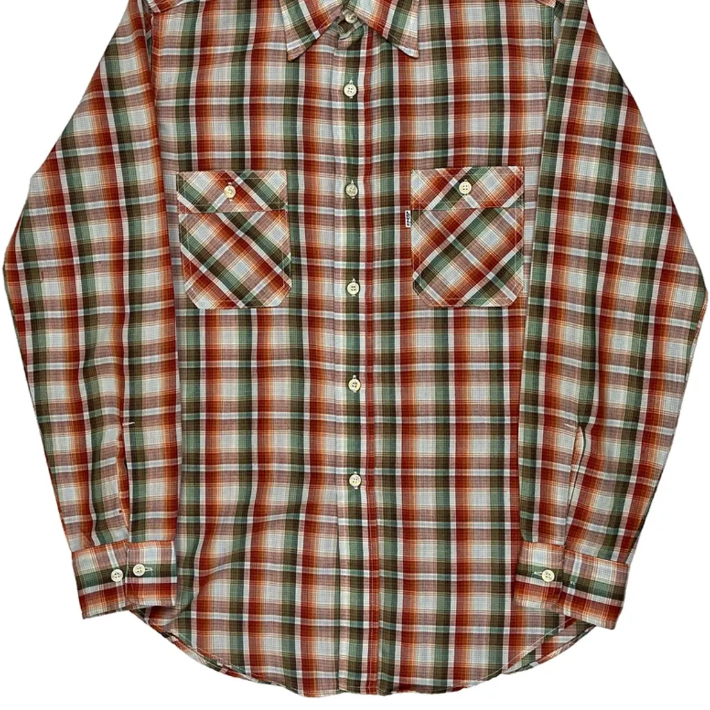 Levis Checked Flannel Shirt - Medium Multicoloured Cotton - Image 5