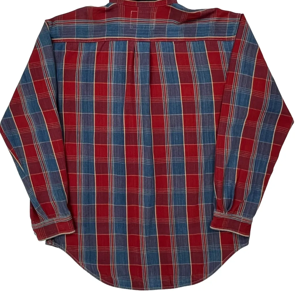Levis Checked Flannel Shirt - Large Red Cotton - Image 6