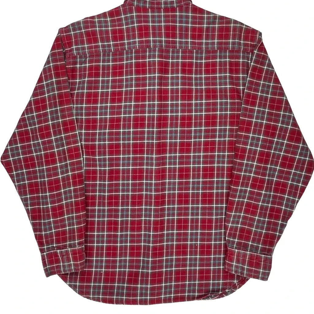 Levis Checked Flannel Shirt - Large Red Cotton - Image 6