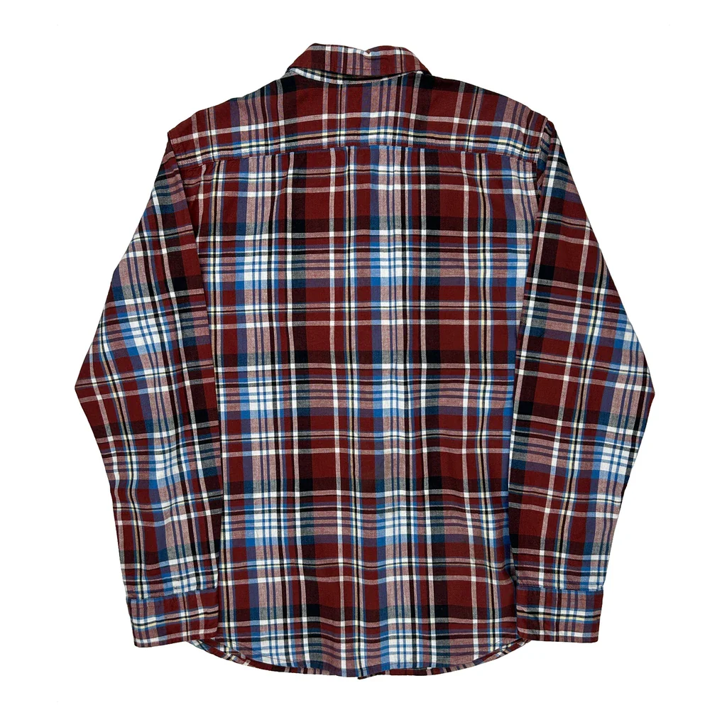 Levis Checked Flannel Shirt - Large Red Cotton - Image 2