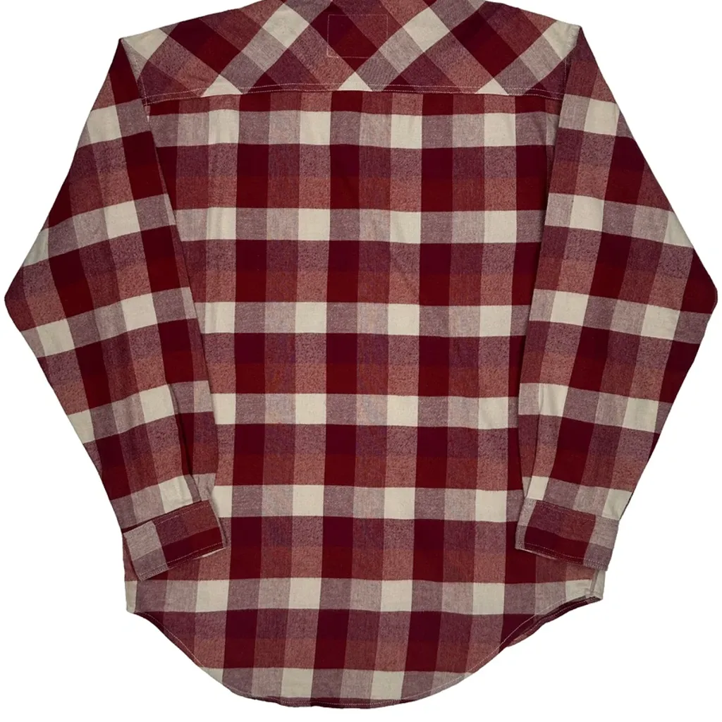 Levis Checked Flannel Shirt - Medium Red Cotton - Image 7