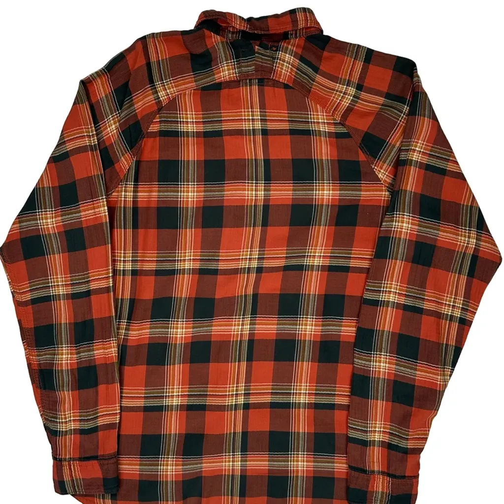 Levis Checked Flannel Shirt - Medium Red Cotton - Image 6