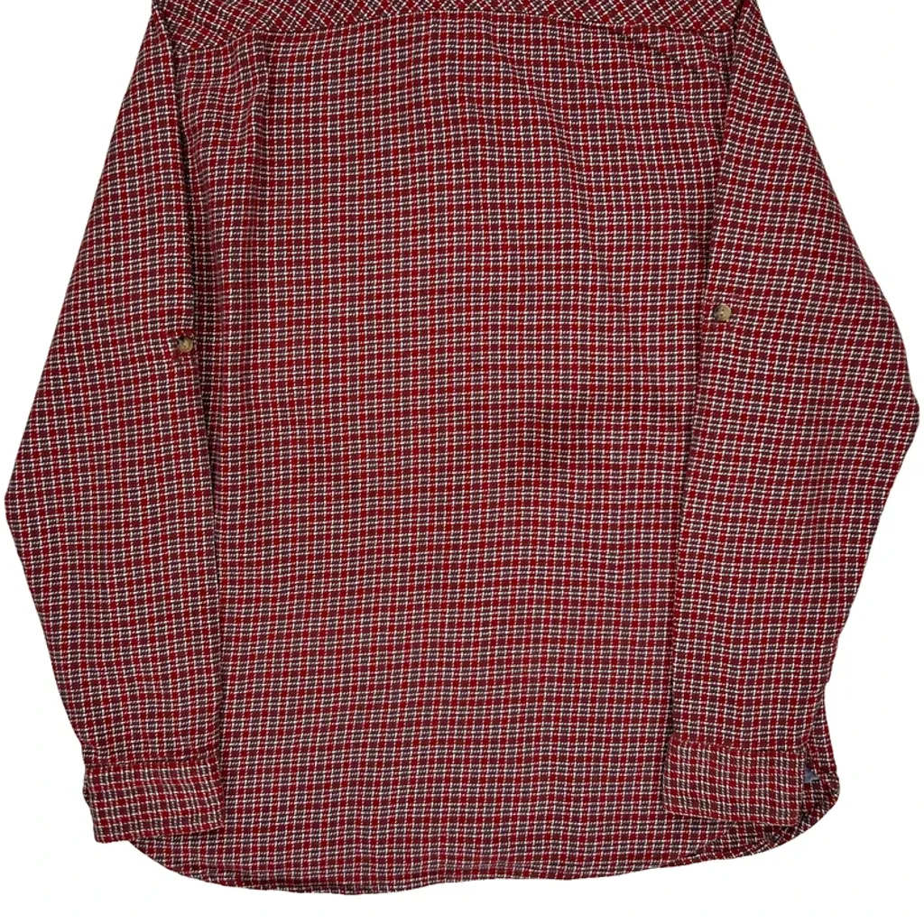 Levis Checked Flannel Shirt - Medium Red Cotton - Image 7