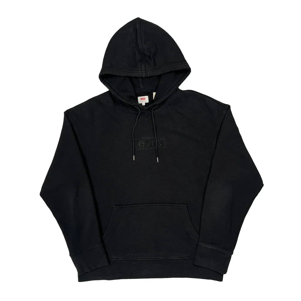 Levis Hoodie - Medium Black Cotton