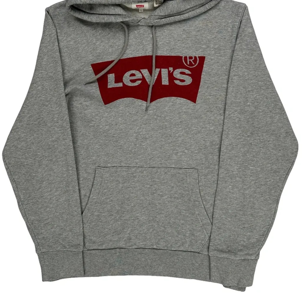 Levis Hoodie - Large Grey Cotton Blend - Image 5