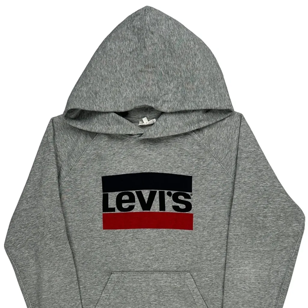 Levis Hoodie - Medium Grey Cotton - Image 4