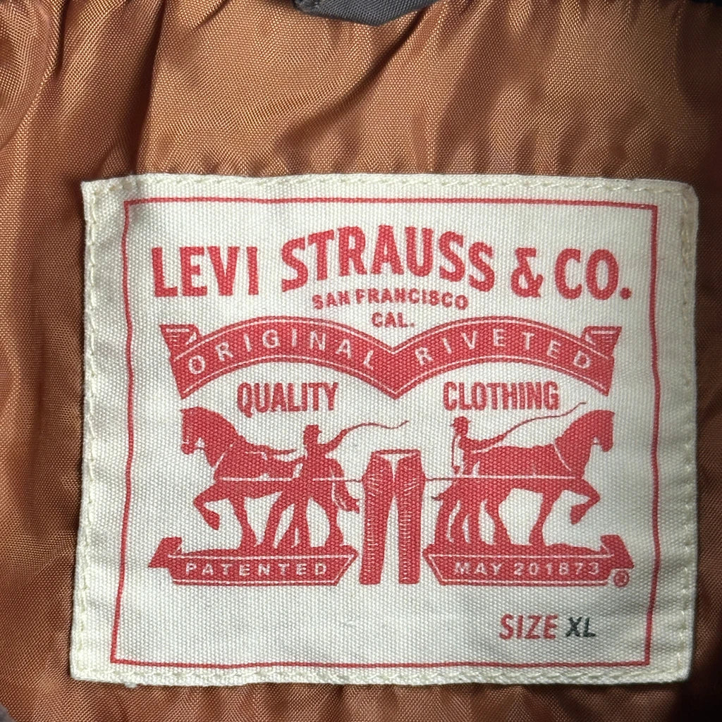 Levis Quilted Jacket - XL Brown Polyester - Image 3