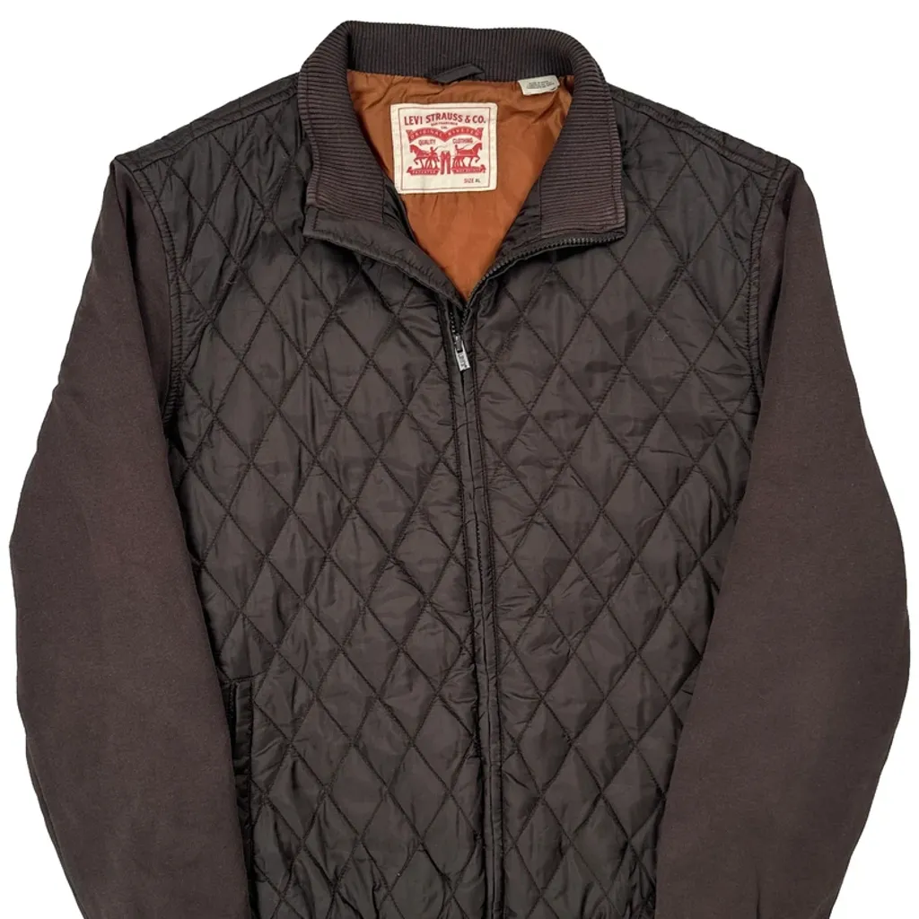 Levis Quilted Jacket - XL Brown Polyester - Image 5