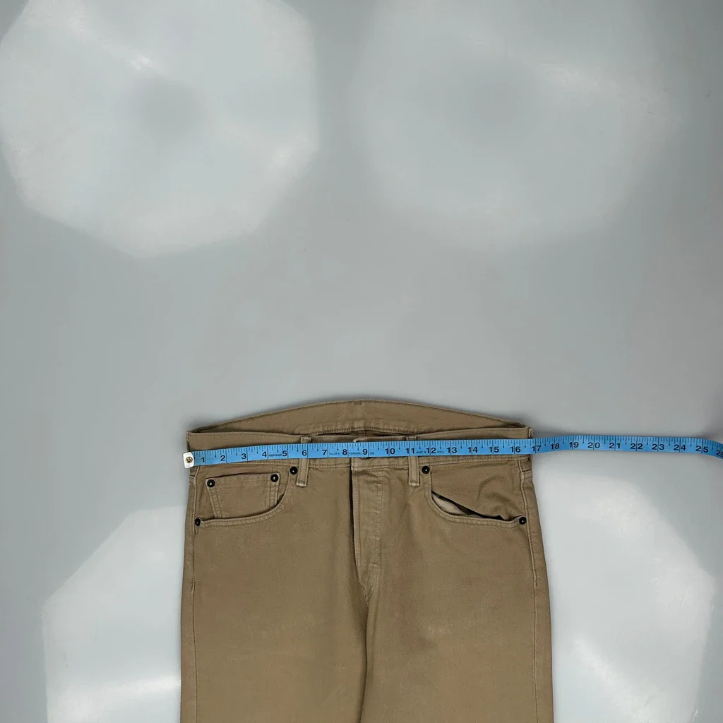Levis Jeans - 33W 27L Beige Cotton - Image 3