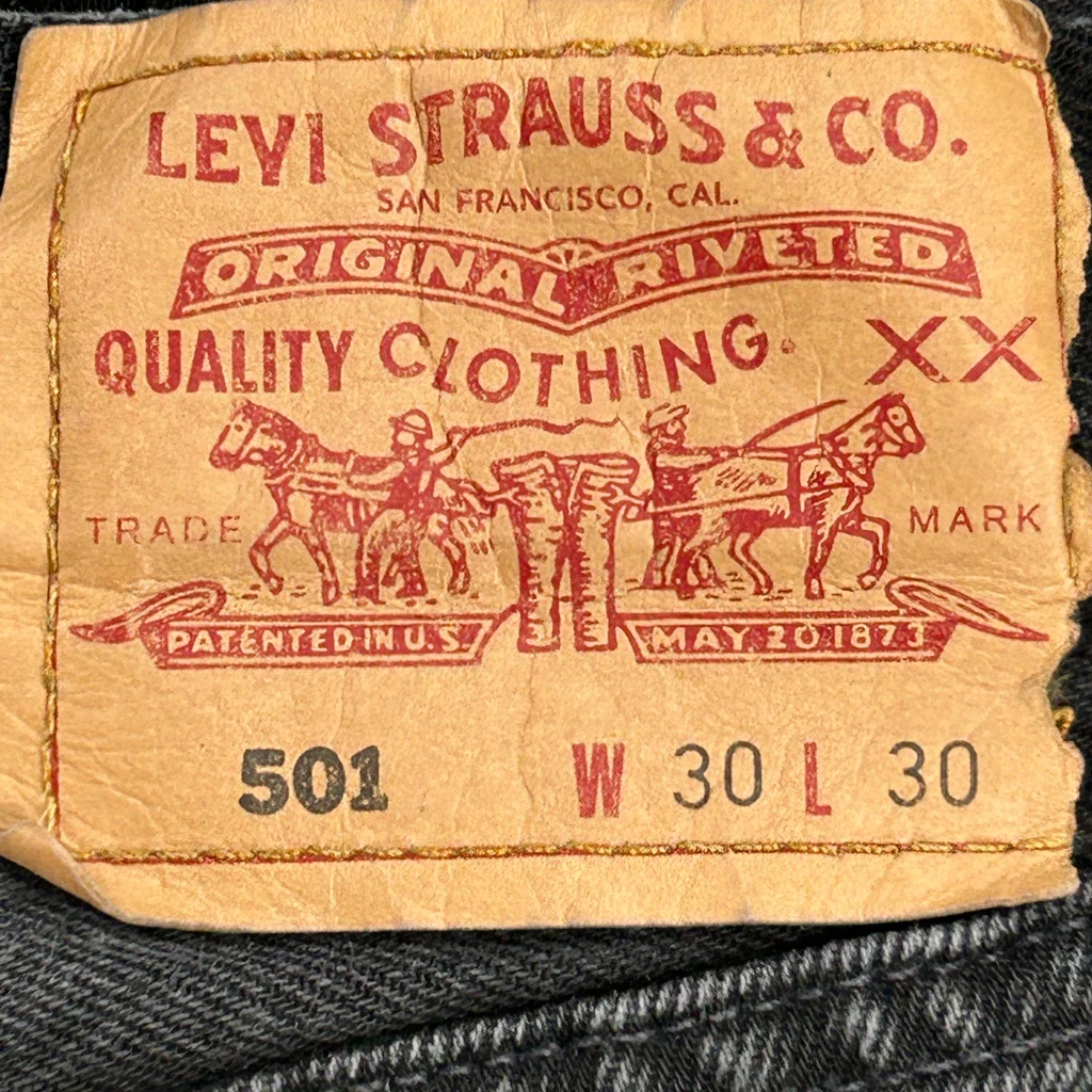 Levis Jeans - 30W 29L Black Denim - Image 6