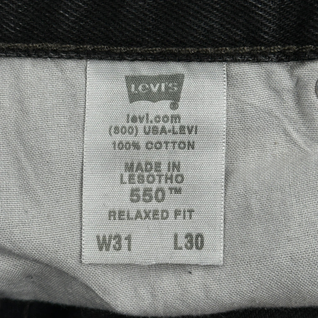 Levis 550 Jeans - 31W 27L Black Cotton - Image 6