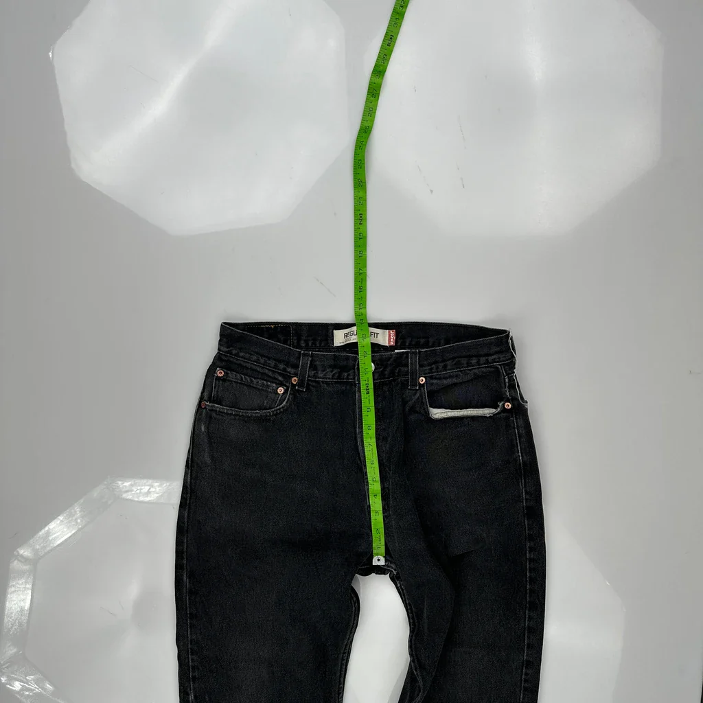 Levis 505 Jeans - 34W 28L Black Cotton - Image 4