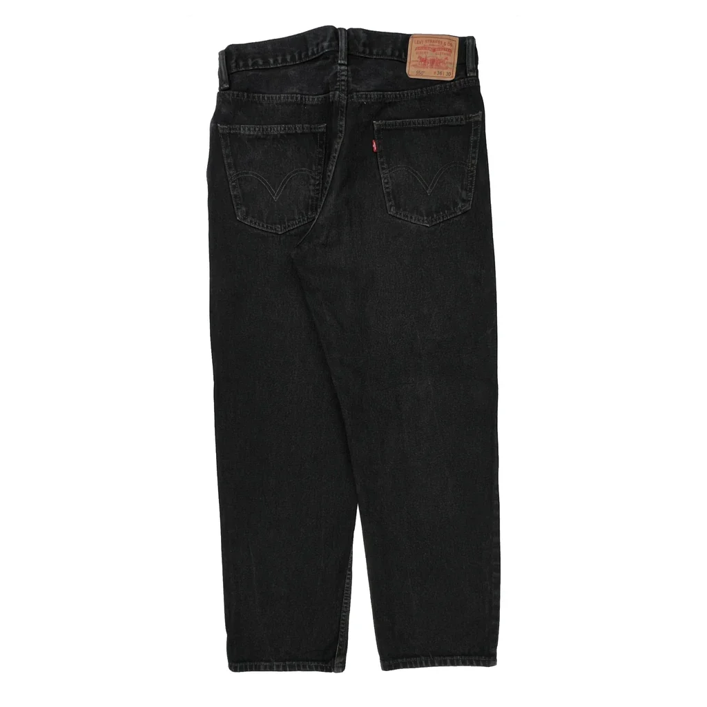 Levis Jeans - 36W 30L Black Cotton