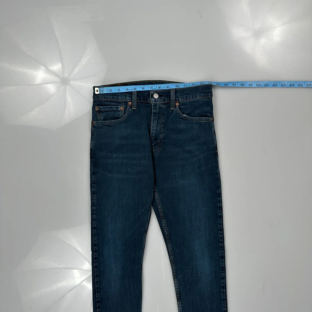 Levis Skinny Fit Jeans - 28W 30L Blue Cotton Blend - Image 3