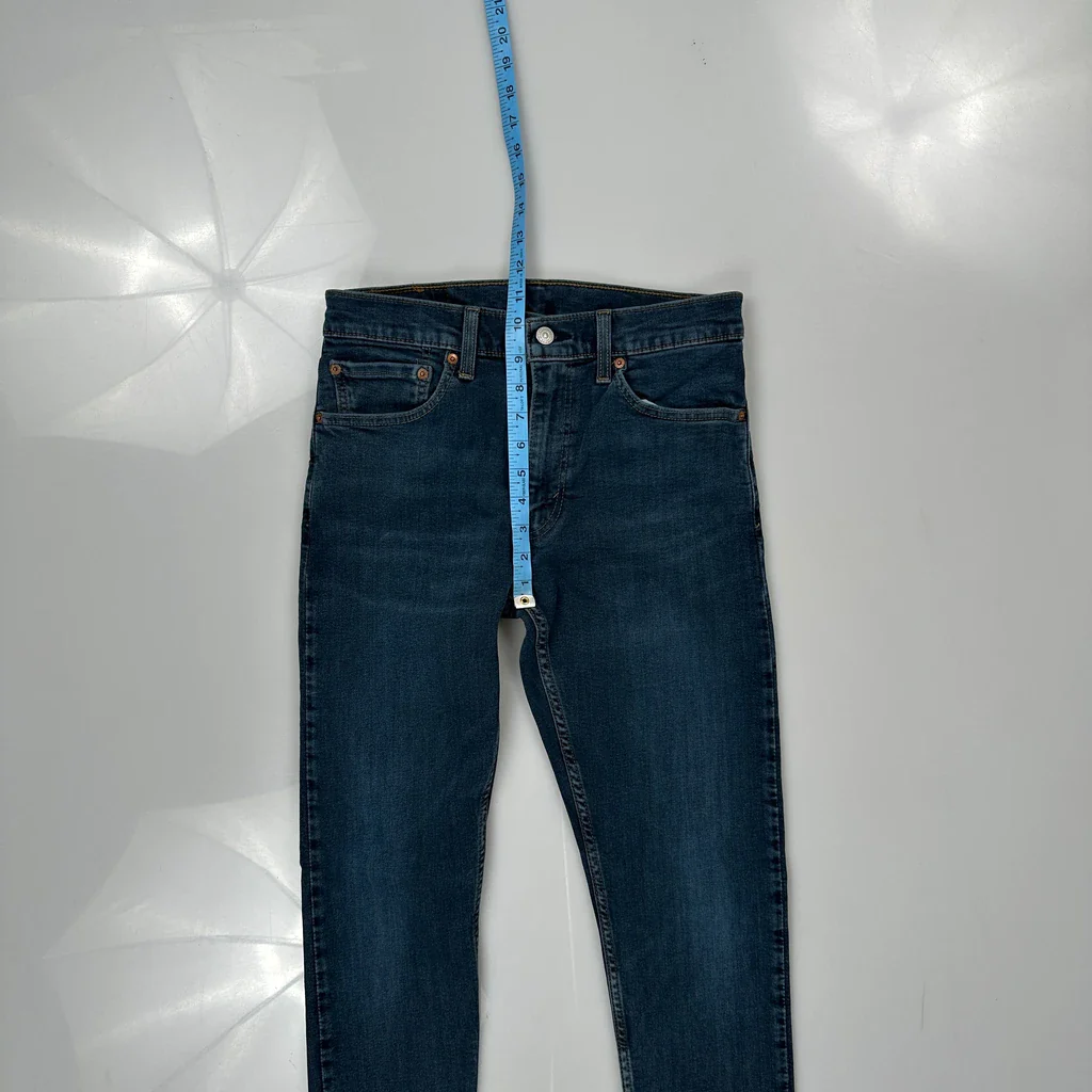 Levis Skinny Fit Jeans - 28W 30L Blue Cotton Blend - Image 4
