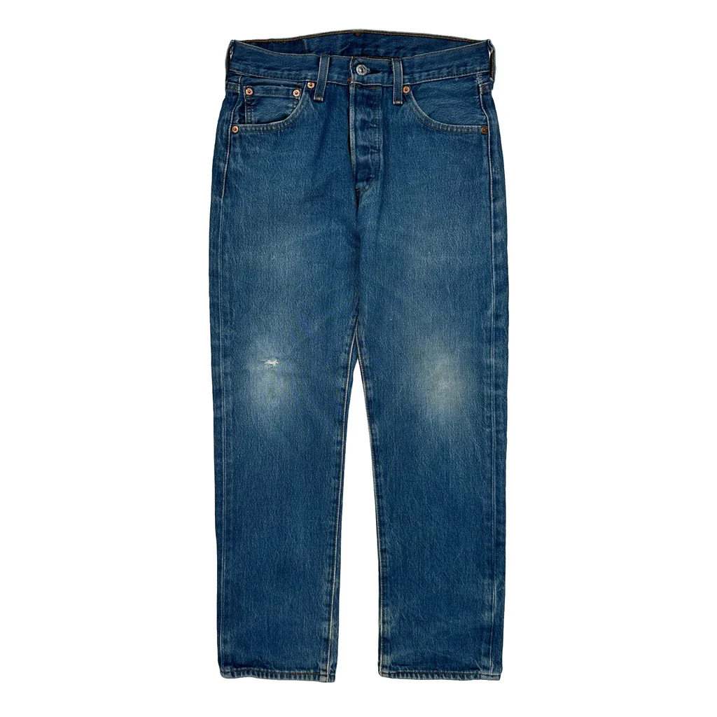 Levis 501 Jeans - 30W 27L Blue Cotton - Image 2