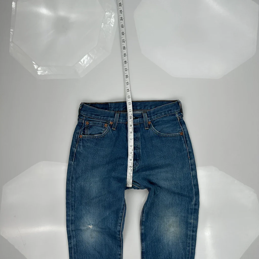 Levis 501 Jeans - 30W 27L Blue Cotton - Image 4