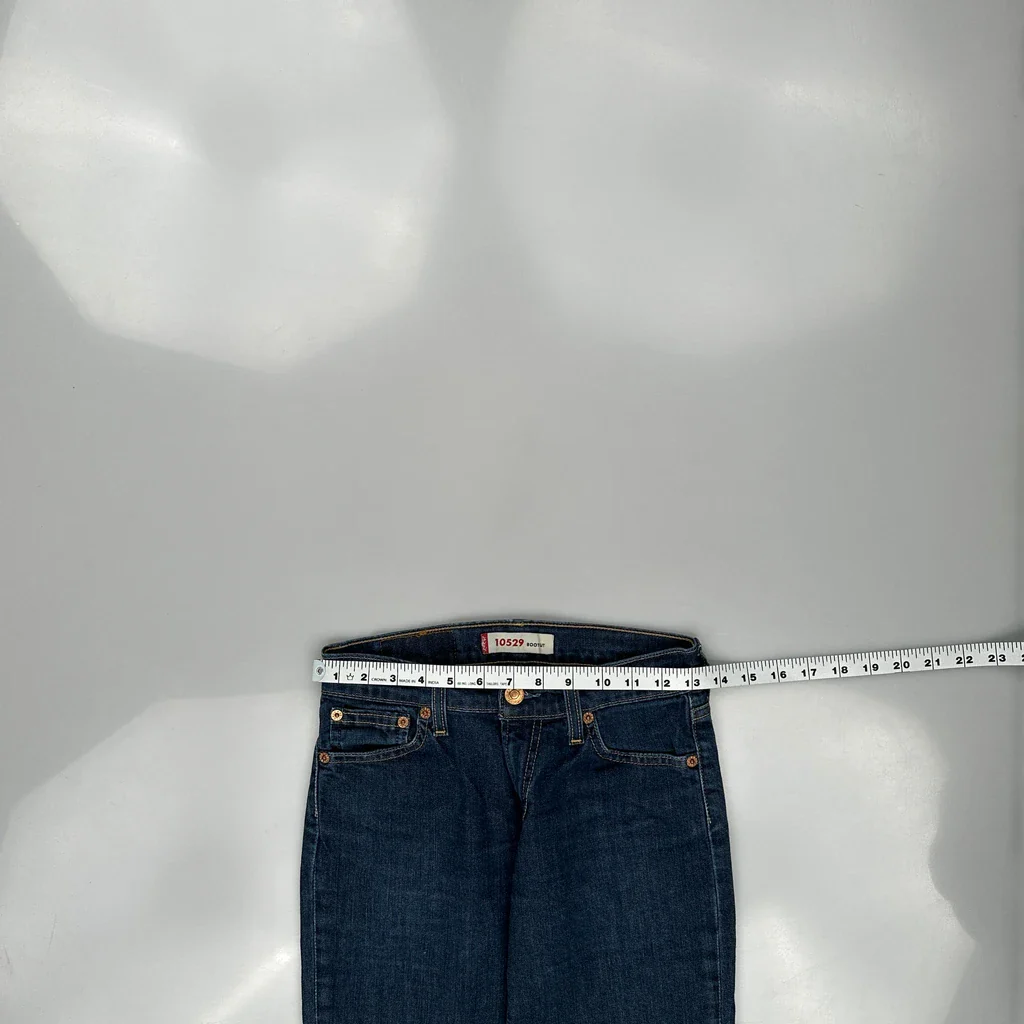 Levis Boot Cut Jeans - 30W 29L Blue Denim - Image 3