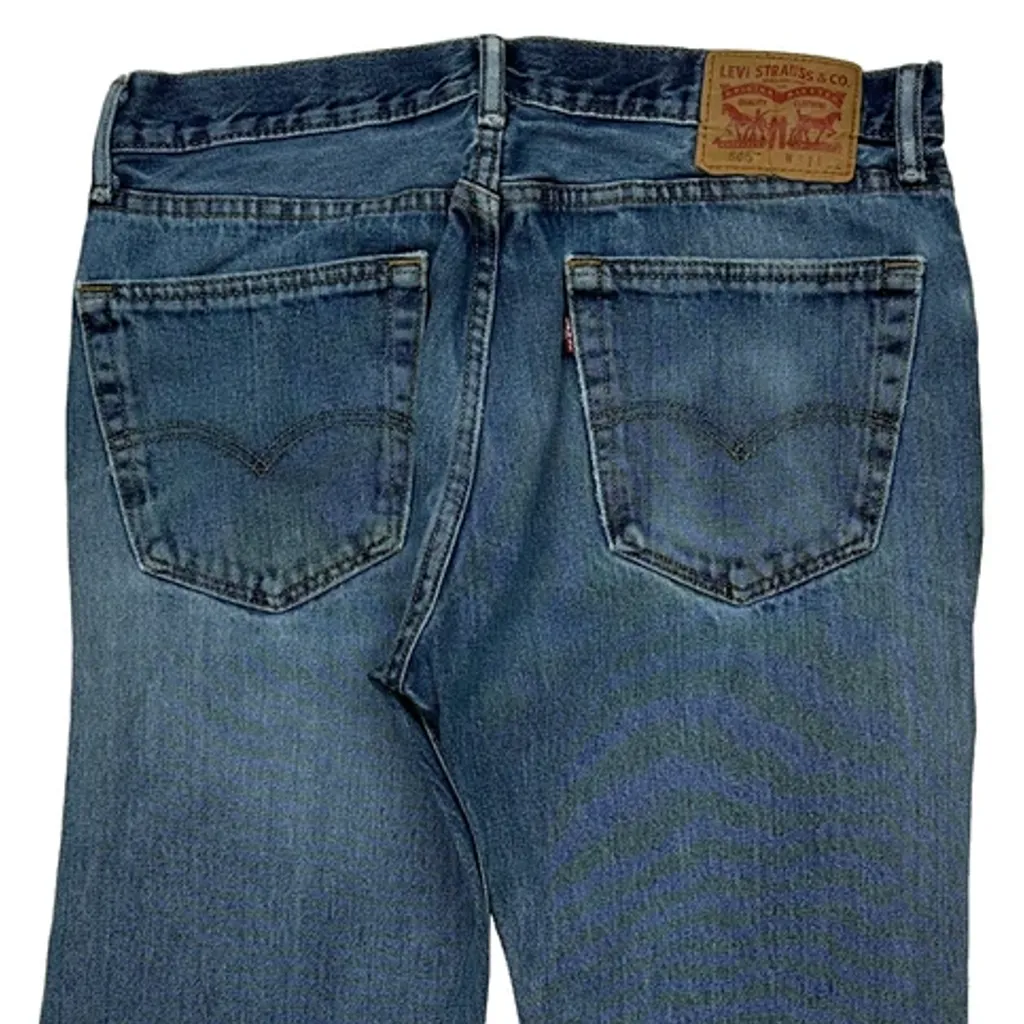 Levis 505 Jeans - 31W 28L Blue Denim - Image 7