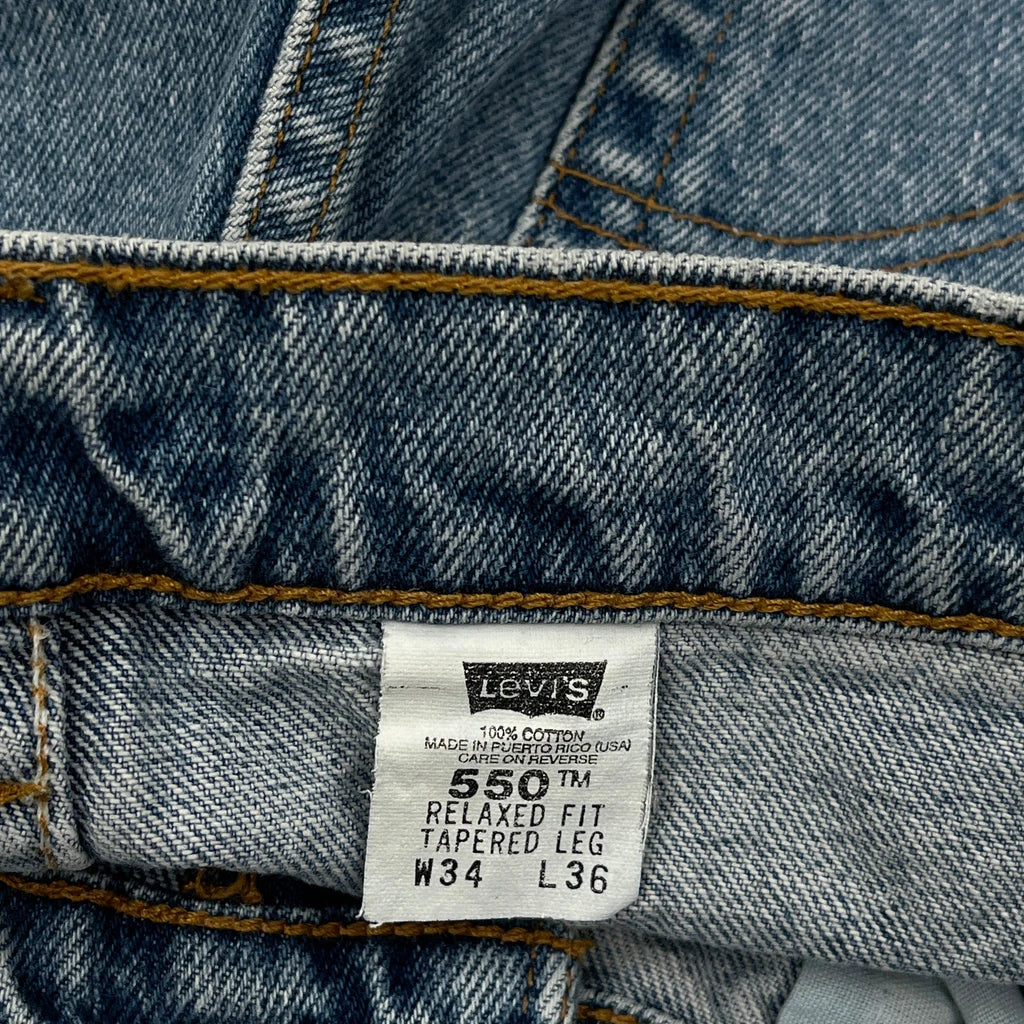 Levis 550 Jeans - 32W 35L Blue Cotton - Image 6