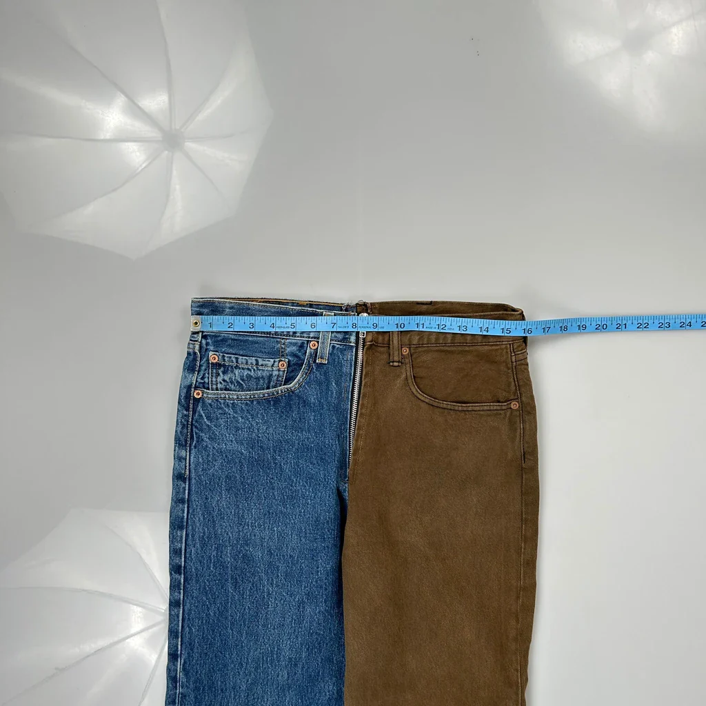 Levis Double Knee Jeans - 32W 26L Blue Cotton - Image 3