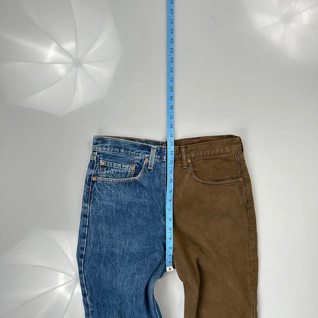 Levis Double Knee Jeans - 32W 26L Blue Cotton - Image 4